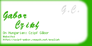 gabor czipf business card